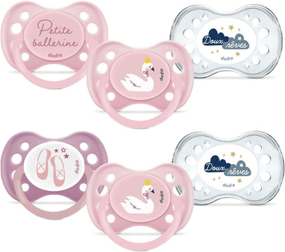 DODIE Essential silikónový cumlík x6 6m+ DAY&NIGHT