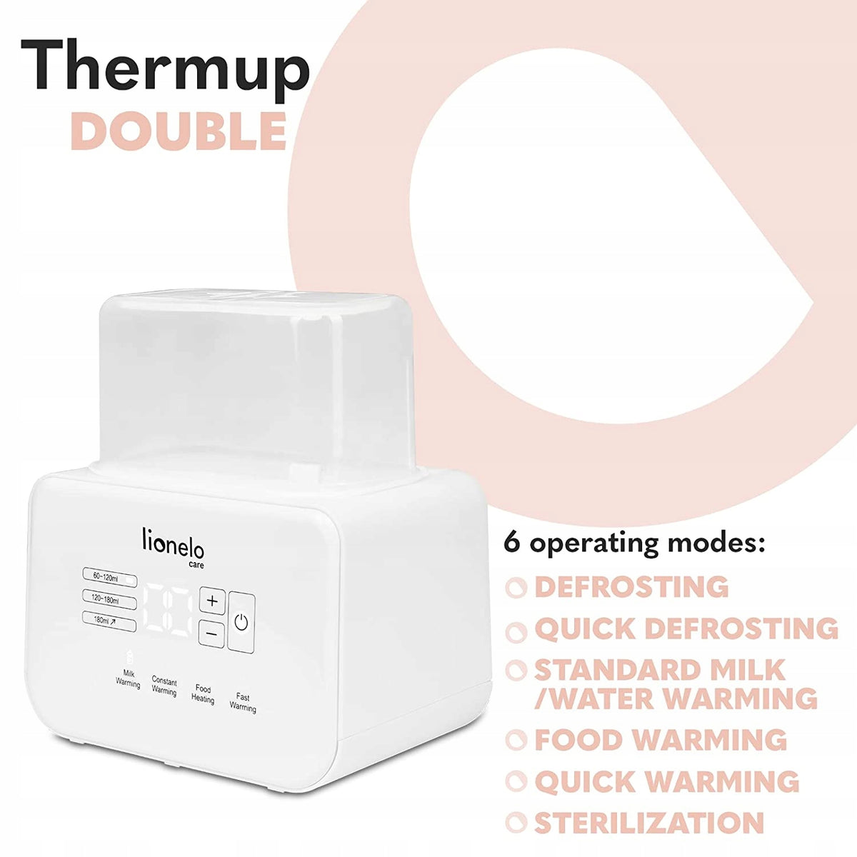 LIONELO THERMUP DOUBLE dupla cumisüveg-melegítő
