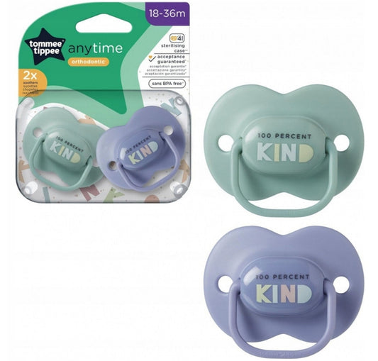 TOMMEE TIPPEE AnyTime Orthodontic silicone dummies x2