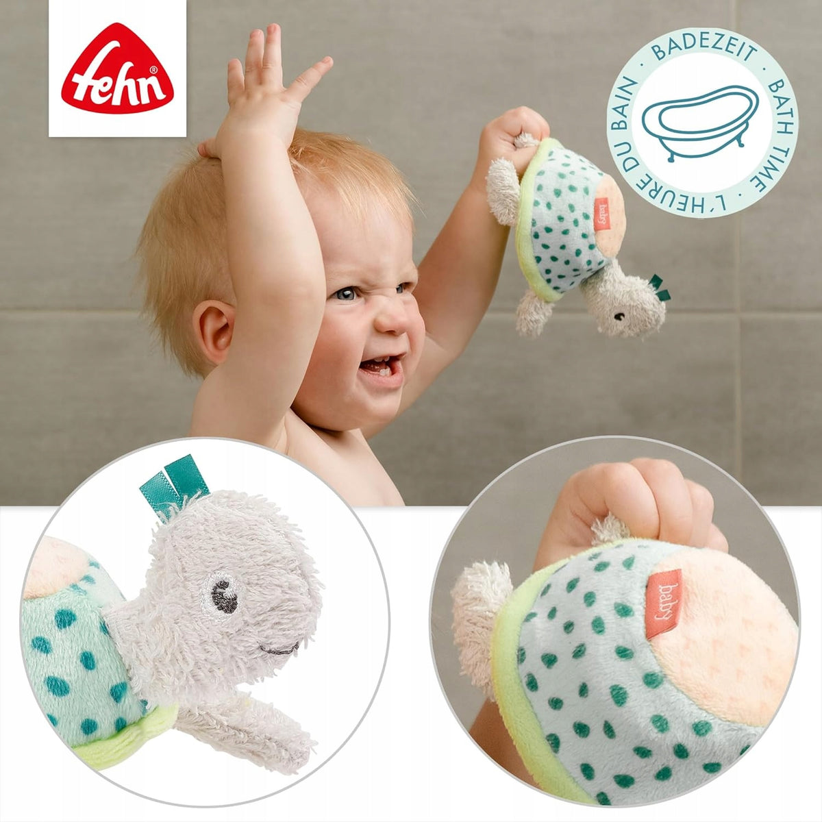 FEHN fürdőszivacs fürdőjáték TEKNŐS 14 cm 0+