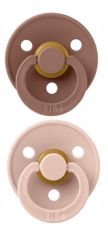 BIBS COLOUR chupetes calmantes 2 pack caucho natural 0-6 meses simétricos