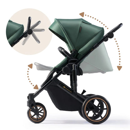 KINDERKRAFT PRIME2 PRO 3-in-1 multifunctionele kinderwagen tot 22kg + autostoeltje MINK PRO