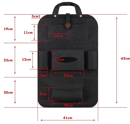 ALECAT autostoel organizer beschermhoes 41x62 cm