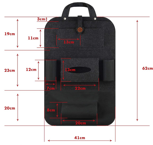 ALECAT autostoel organizer beschermhoes 41x62 cm