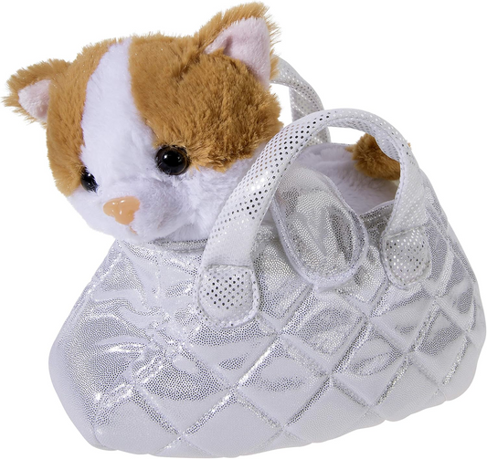 HEUNEC pluchen knuffel KAT IN TAS 17 x 18 cm