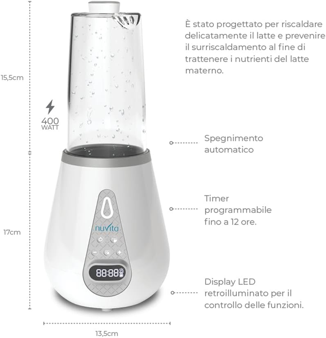 NUVITA flessenwarmer sterilisator ontdooier 4-in-1