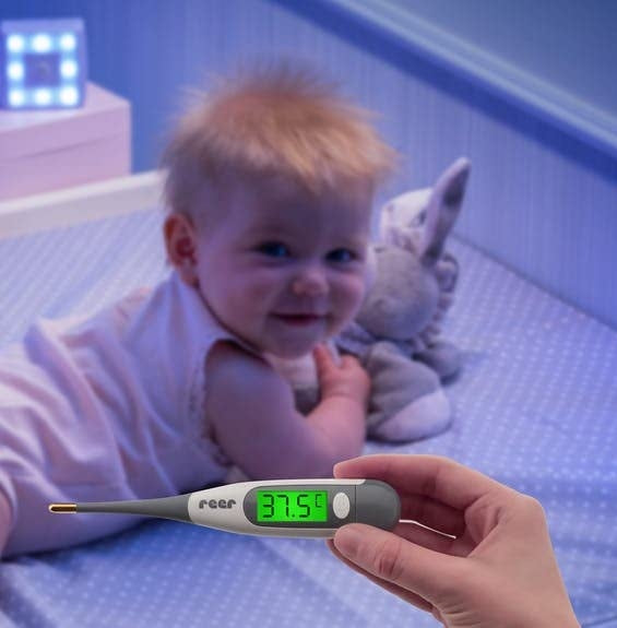 REER ExpressTemp Pro termometr elektroniczny LCD ze złotą końcówką do pomiaru temperatury niemowlęcia