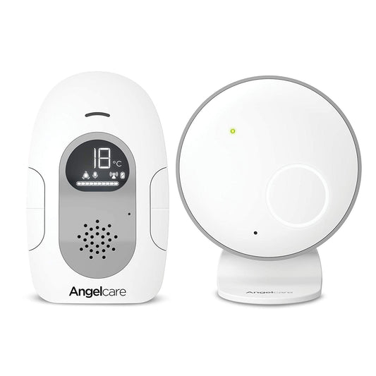 ANGELCARE AC110 cyfrowa niania elektroniczna z lampką nocną, biały zestaw z monitorem i nadajnikiem
