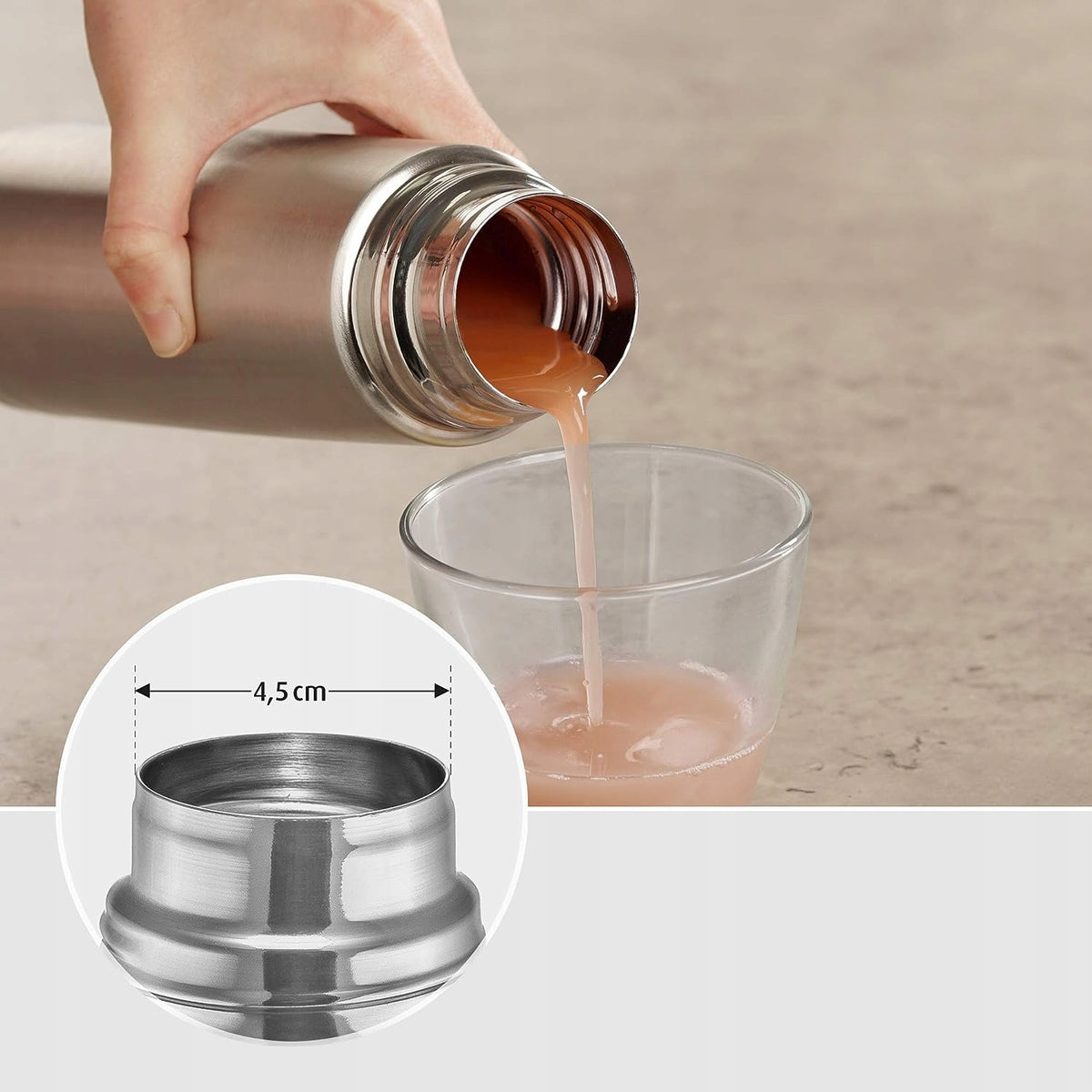 REER Pure Θερμός από ανοξείδωτο ατσάλι 450 ml