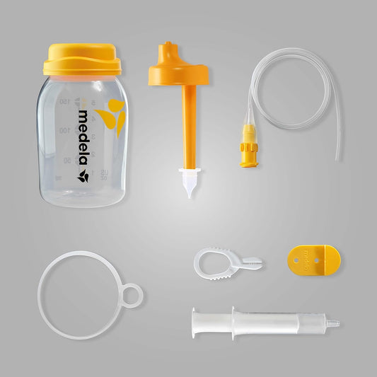 MEDELA system wspomagający karmienie piersią SNS, zestaw z butelką, rurkami i akcesoriami do karmienia