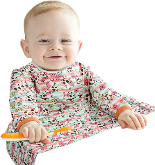 LENBEST Baby Slabbetjes waterdichte slab met mouwen 6 m+