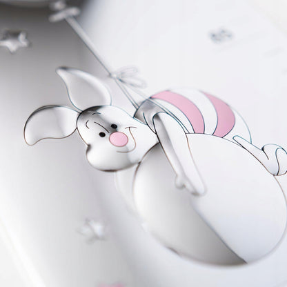 VALENTI Disney Winnie de Poeh groeimeter van zilver en hout 140 cm