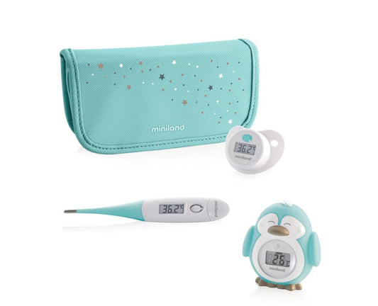 MINILAND Thermokit Mint Set met 3 elektronische thermometers + etui