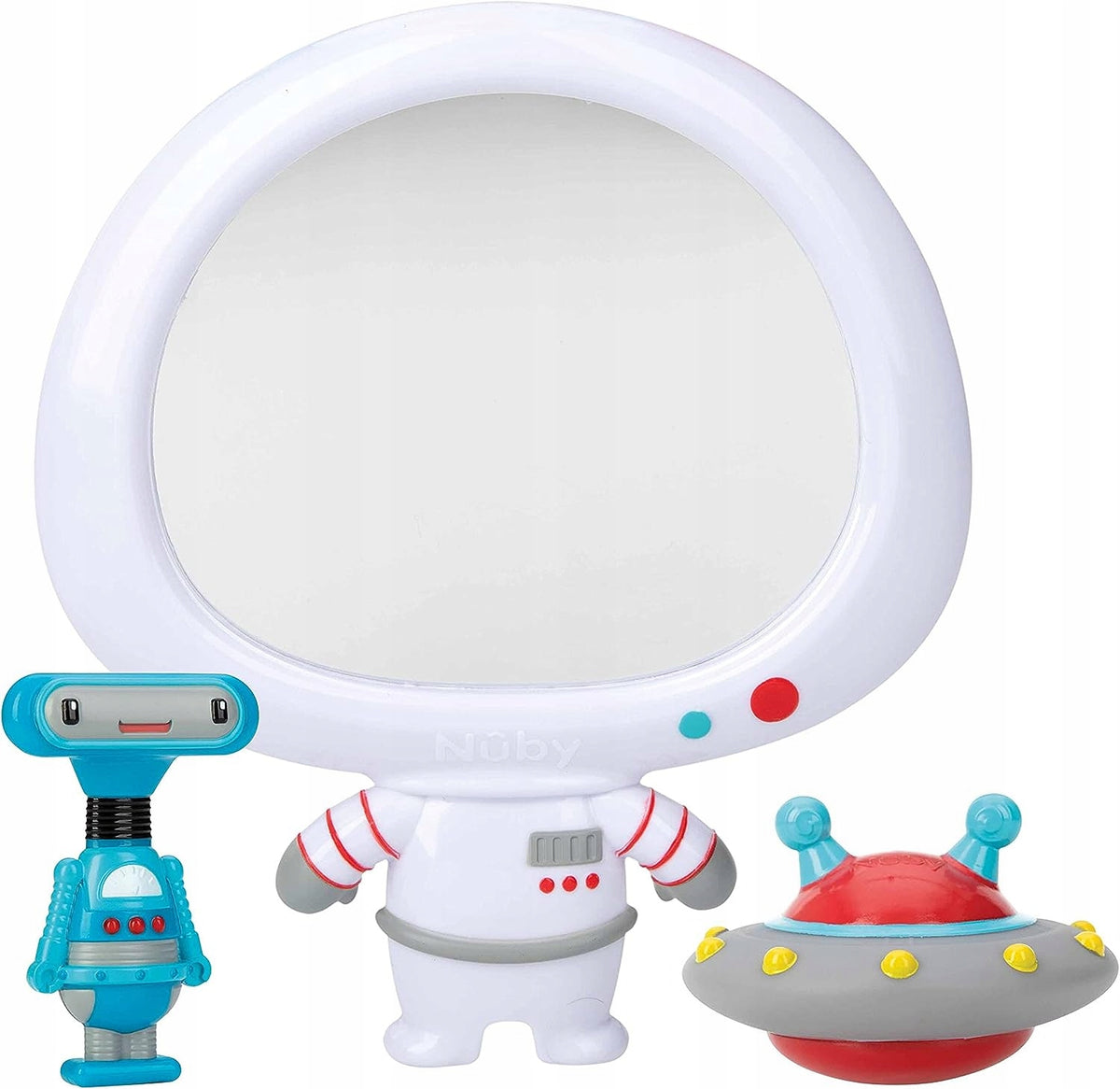 NUBY espejo con ventosa + 2 juguetes para el baño