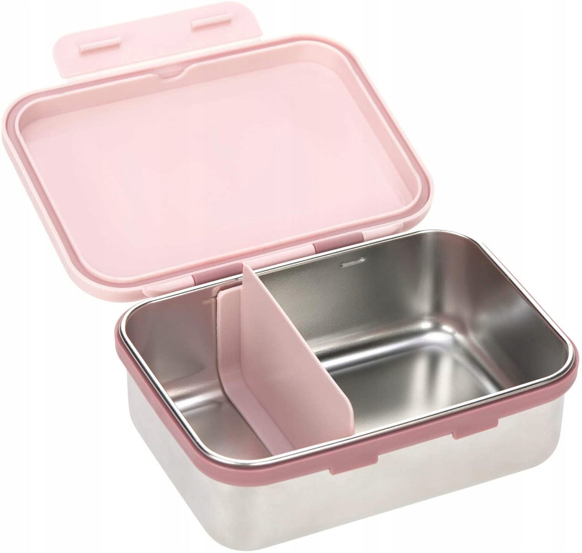 LASSIG Adventure PUDEŁKO ŚNIADANIOWE stal nierdzewna różowe pudełko śniadaniowe z przegrodą