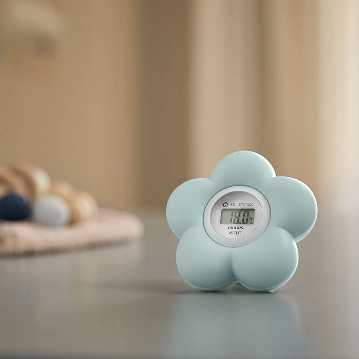 PHILIPS AVENT SCH480 termometr 2w1 woda otoczenie, miętowy cyfrowy termometr do wody i pokoju