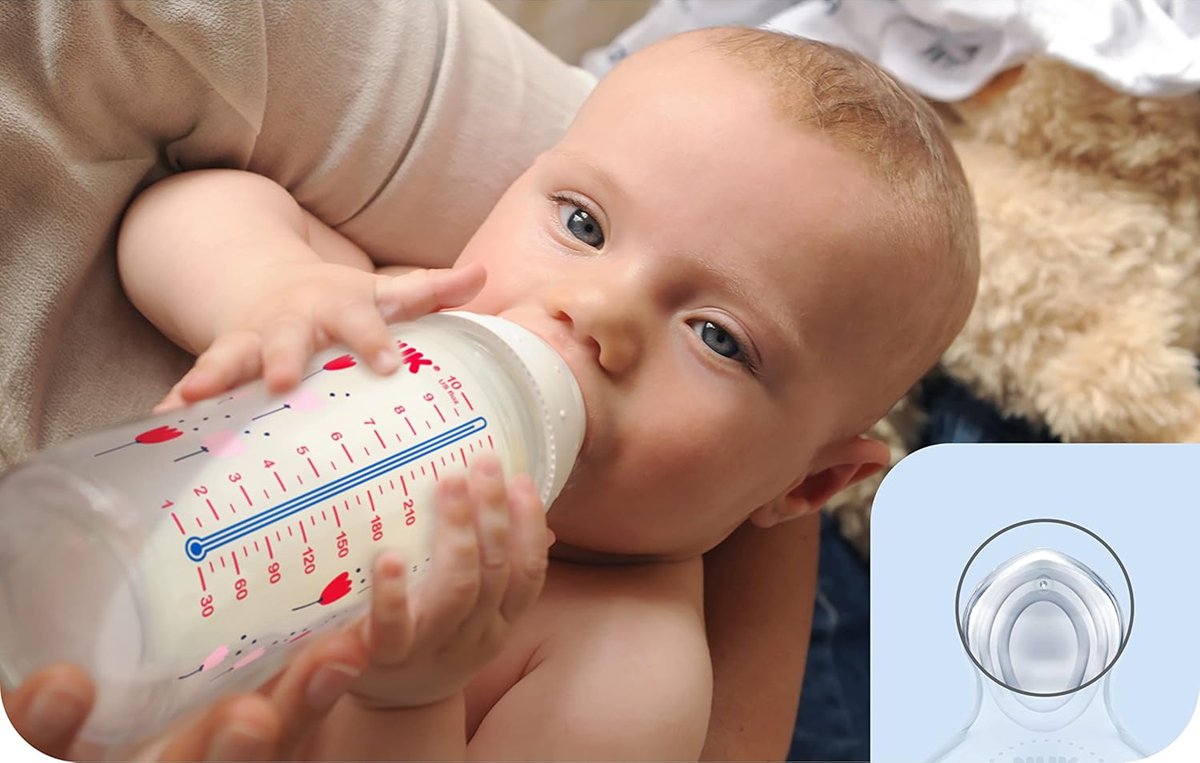 NUK First Choice+ 0-6 hónap cumisüveg 300 ml hőmérsékletjelzővel