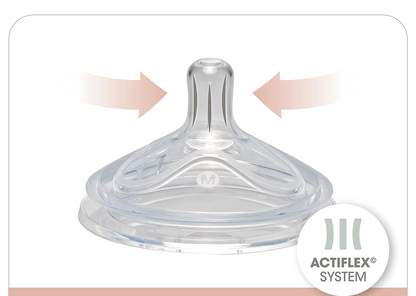 NIP First Moment fles met speen maat M gemiddelde doorstroming 270 ml ACTIFLEX