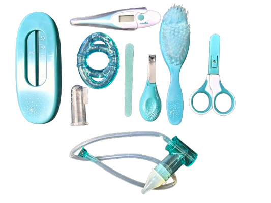 BABYMOOV verzorgingsset voor baby's, 9 onderdelen + toilettas