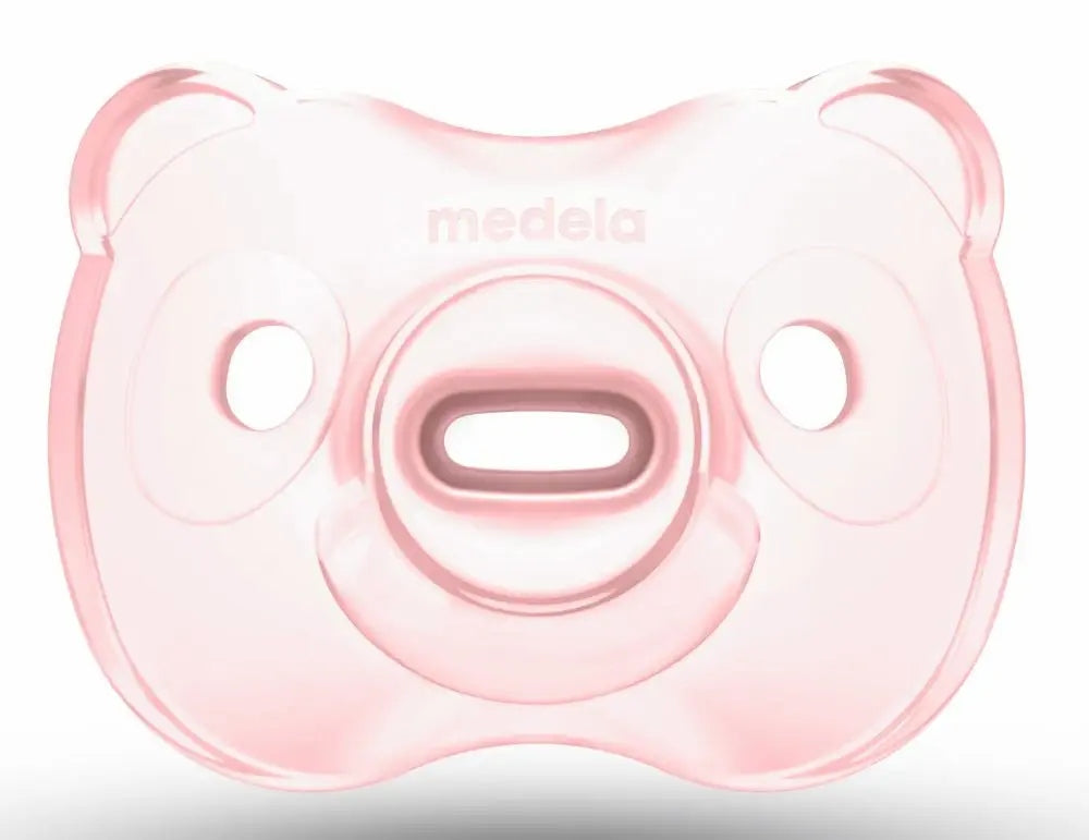 MEDELA smoczek uspokajający x 2 silikon 6-18msc SENSO PEARLS różowy, ergonomiczny, BPA free