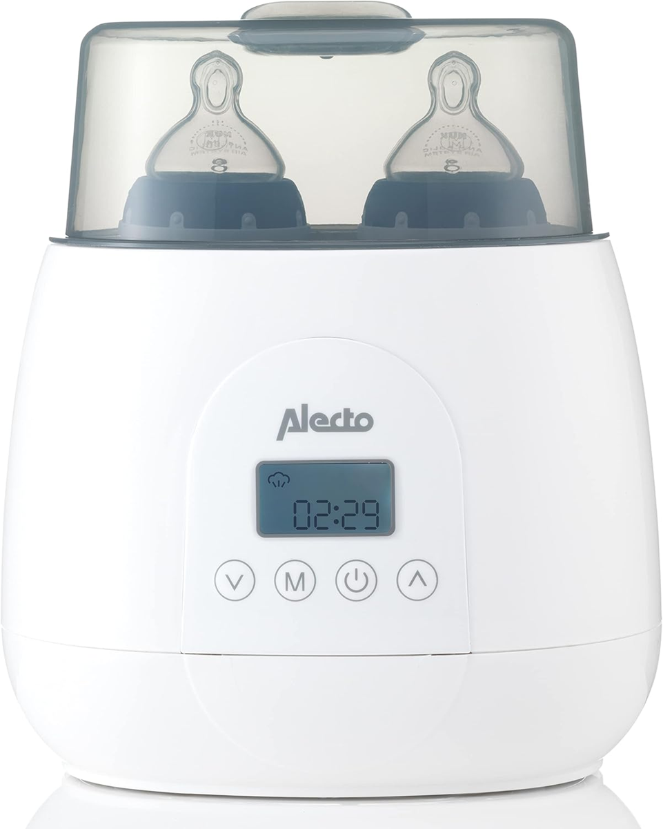 ALECTO 3-in-1 dubbele flessen- en potjesverwarmer BW700TWIN