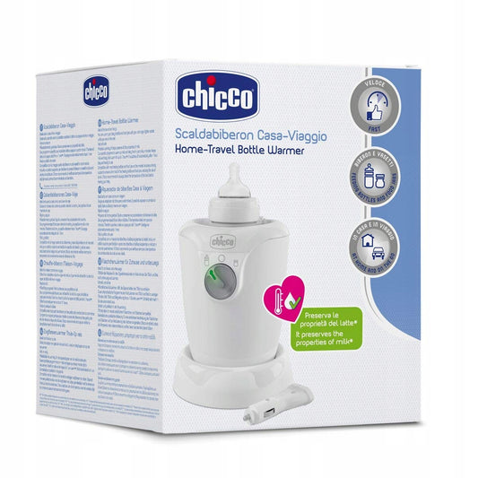 CHICCO Home Travel PODRÓŻNY PODGRZEWACZ DO BUTEL U biały, domowy i samochodowy podgrzewacz do butelek