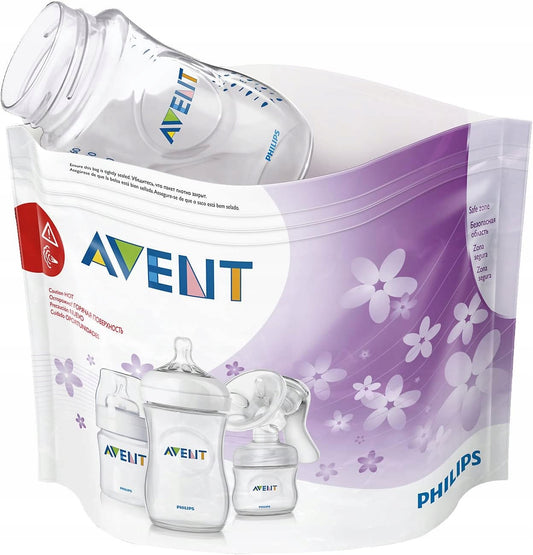 PHILIPS AVENT torebki do sterylizacji mikrofalowej x5, worek do sterylizacji butelek i smoczków