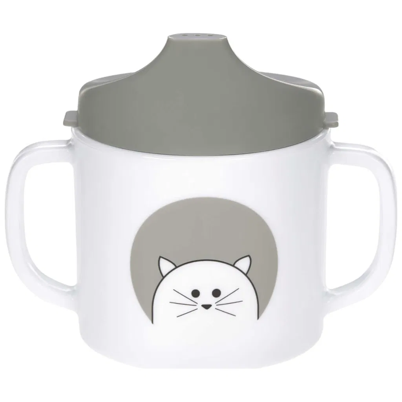 LASSIG Sippy Cup Little Chums Cat drinkbeker met tuit 150 ml 6 m+