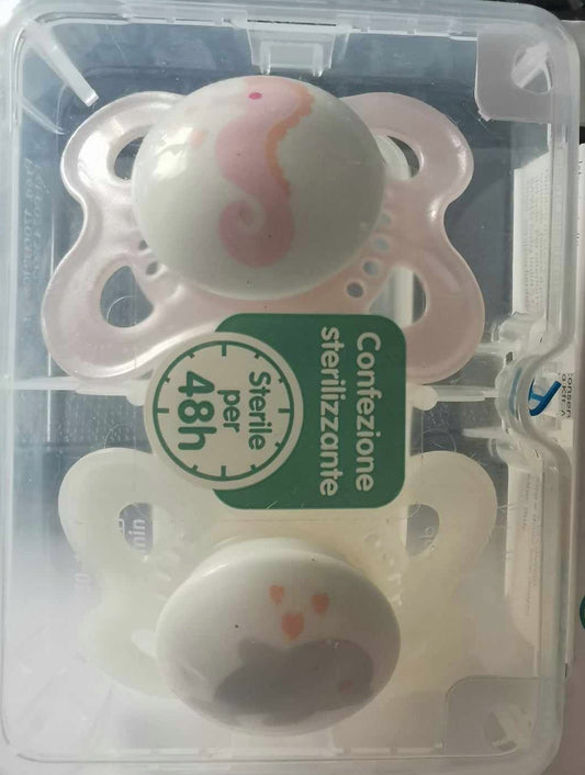MAM ORIGINAL smoczek uspokajający x2 2-6m KAUCZUK, zestaw 2 smoczków w pudełku sterylizacyjnym