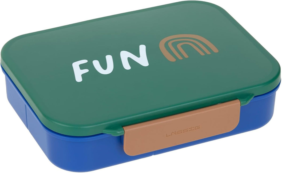 LÄSSIG Bento lunchbox met vakken 17 × 21 cm Regenboog