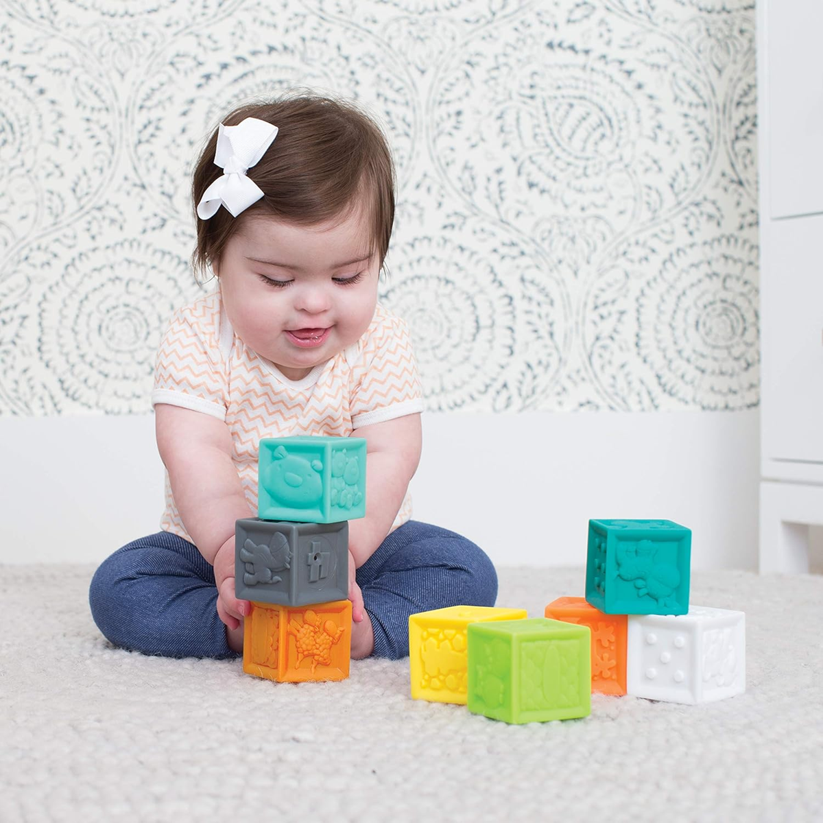 INFANTINO Senso Balls, Blocks & Buddies siliconen speelgoed 20 stuks