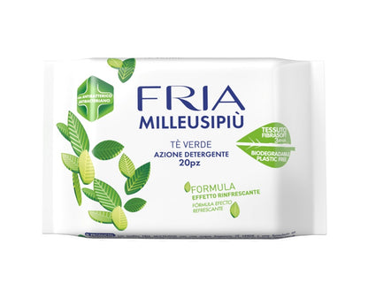 FRIA Milleusi Piu trojvrstvové vlhčené obrúsky so zeleným čajom x20