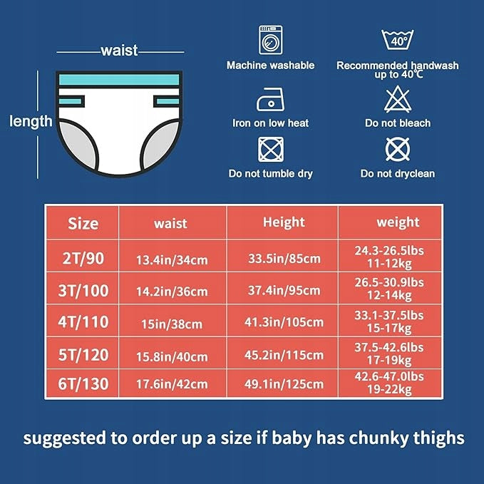 FLYISH DIRECT trainingsbroekjes 2T x 6 stuks