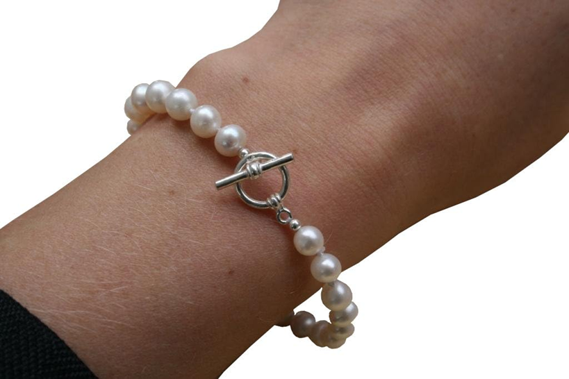 ROBA zoetwater gekweekte parelketting en armband
