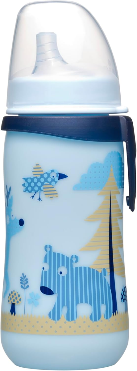 NIP First Cup cană anti-picurare cu tetină moale 330 ml 12 luni+ LAS