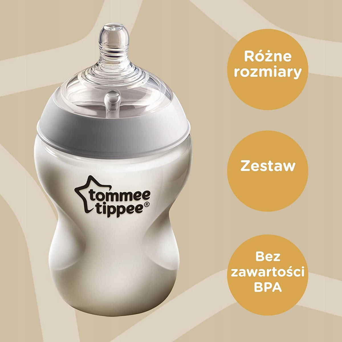 TOMMEE TIPPEE zestaw startowy butelek ANTI-COLIC, różne rozmiary, bez BPA