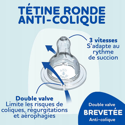 DODIE biberon anti-colici 270 ml 0-6 luni