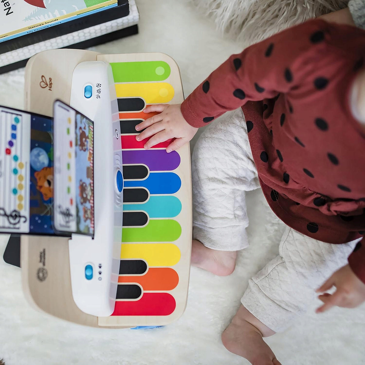 HAPE BABY EINSTEIN hölzernes Touch-Piano + 5 Musikkarten