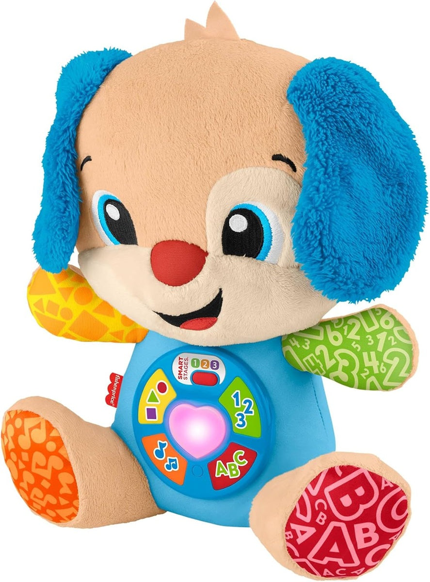 FISHER-PRICE JFD27 szczeniaczek uczniaczek 5 języków PL CZ SK HU ENG interaktywny pluszak edukacyjny