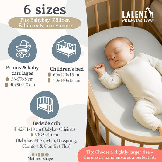 LALENI hoeslaken met elastiek voor kinderwagen 38x77