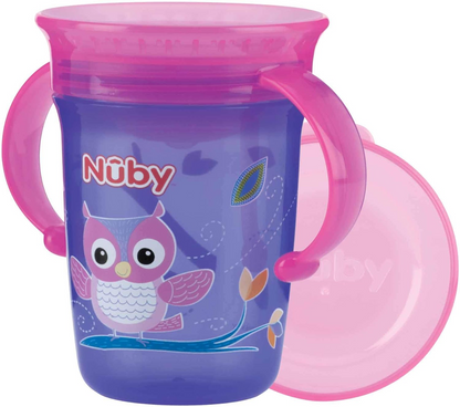 NUBY Wonder Cup vaso antigoteo boquilla 360 grados 240 ml 6 m+