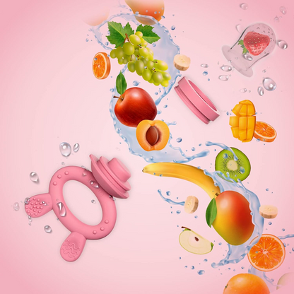 LUXIOR bijtring fruitdispenser voor kinderen 3 spenen 3-24 m