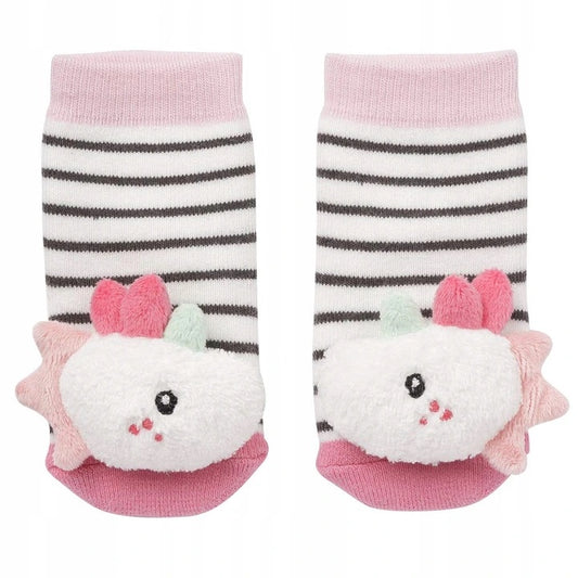 FEHN Aiko&Yuki calcetines para bebés con sonajero 0-12 meses