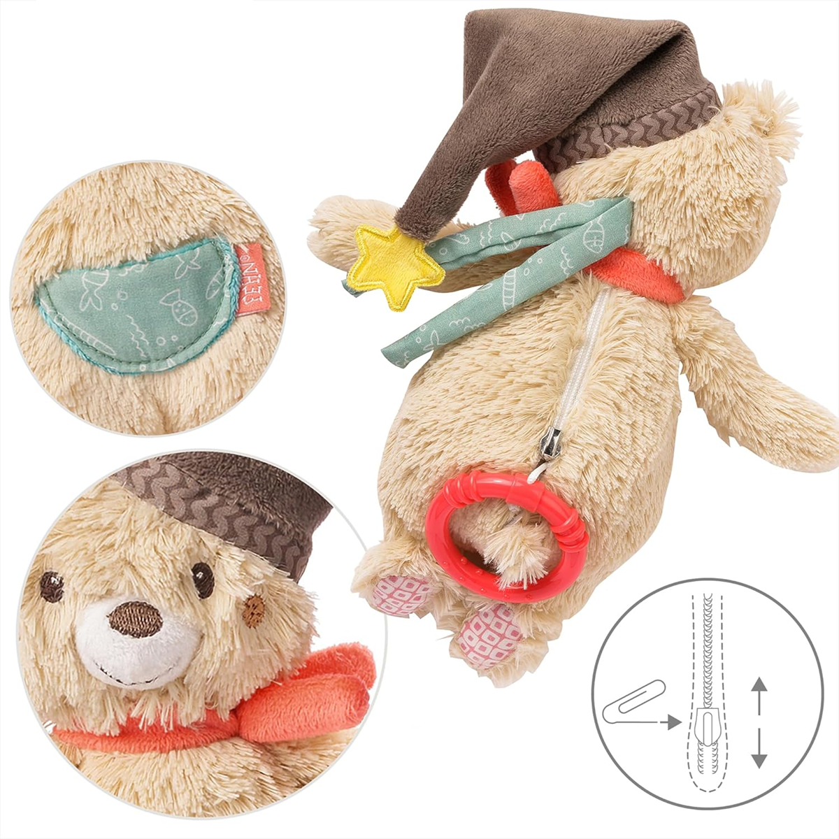 FEHN Beer Bruno peluche con caja de música 21 cm