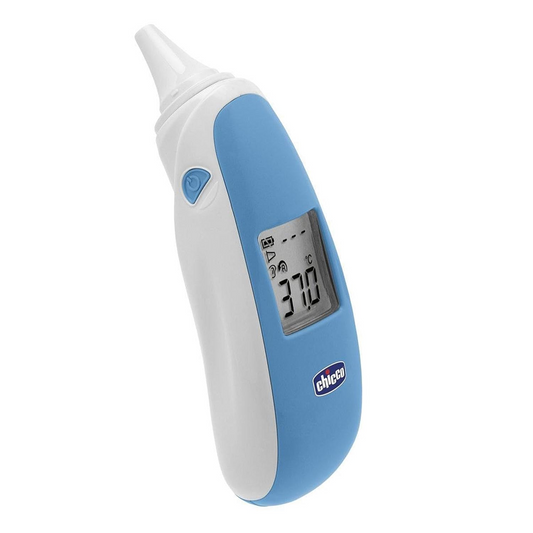 CHICCO Comfort Quick termometru fără contact pentru ureche + 20 capace și husă