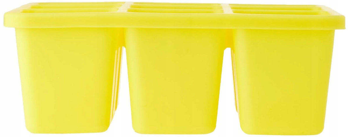 NUK Fresh Foods silikonowa forma do zamrażania żywności 9 x 60 ml, żółta forma BPA free