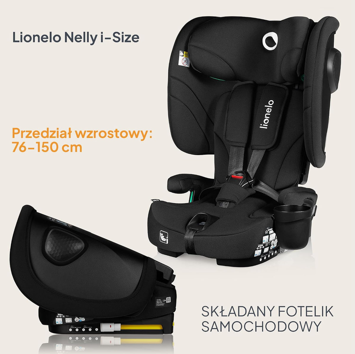 LIONELO NELLY i-Size autostoel 76-150 cm met ISOFIX