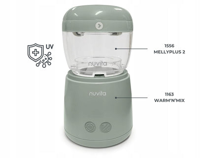 NUVITA Warm'N'Mix draagbare flessenwarmer geschikt voor flessen van verschillende merken 9 x 8,5 cm