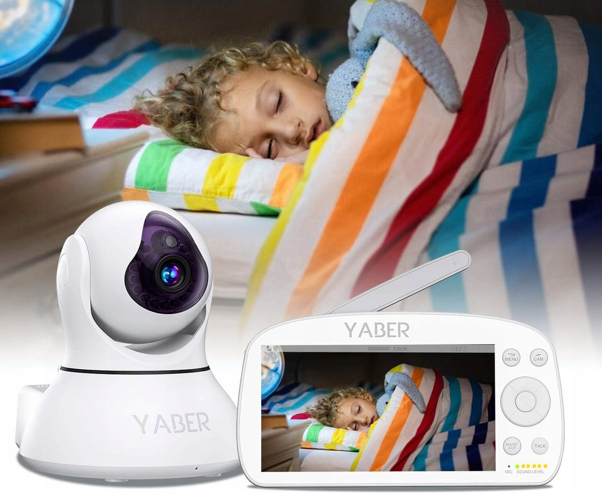 YABER zdalnie sterowana cyfrowa niania elektroniczna 5,5" IPS FHD z kamerą i monitorem dla dziecka