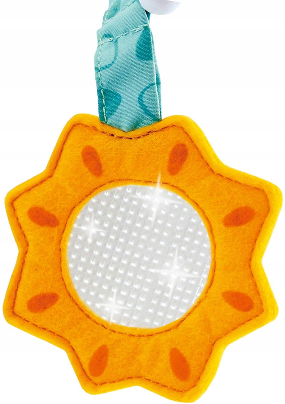 HAPE zawieszka do wózka łóżeczka fotelika 43 cm kolorowa zawieszka sensoryczna w kształcie słońca